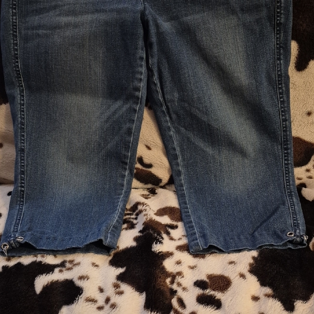 J. Jill Blue Cropped Ankle Jeans Medium-Dark Wash - Picture 5 of 12